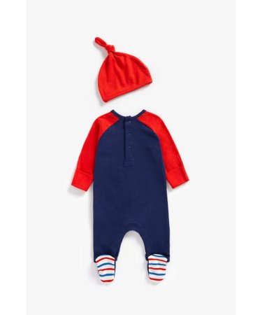 MOTHERCARE šliaužtinukas ilgomis rankovėmis ir kepurė, BB839 568378