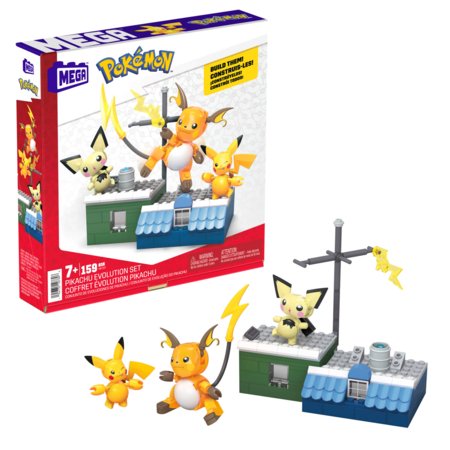MEGA CONSTRUX POKEMON konstruktorius Pikachu evoliucija, HKT23 HKT23
