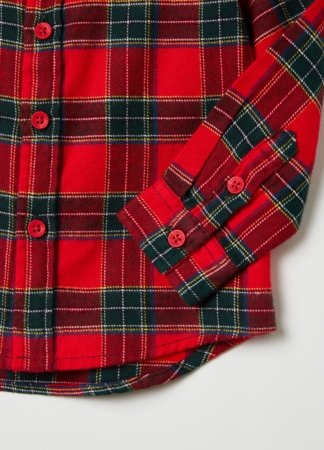 OVS BOY9-36M SHIRTS L/S 2M 30-36 RED CHECK 001916252 