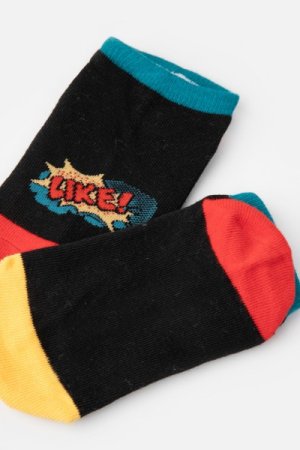 COCCODRILLO kojinės SOCKS BOY, juodos, WC4382306SOB-021-0 