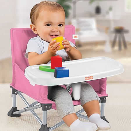 BRIGHT STARTS maitinimo kėdutė - busteris POP 'N SIT, PINK, 17199 