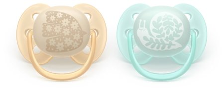 PHILIPS AVENT čiulptukai ULTRA SOFT, 0-6 mėn., 2 vnt., SCF091/41 