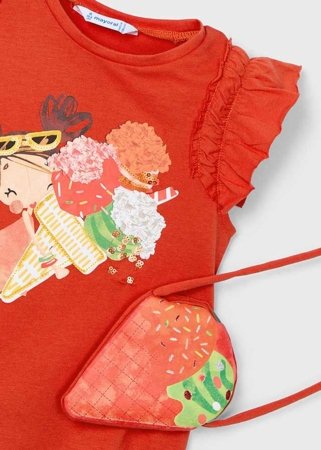 MAYORAL suknelė trumpomis rankovėmis, paprika, 3940-11, 134 cm 