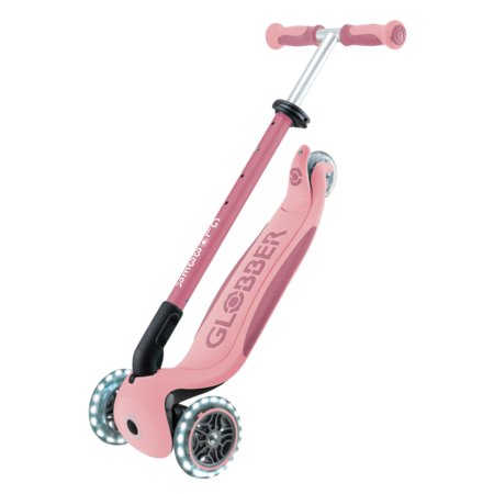 GLOBBER paspirtukas Go Up Deluxe Lights 360°,  pastelinis rožinis, 699-310 