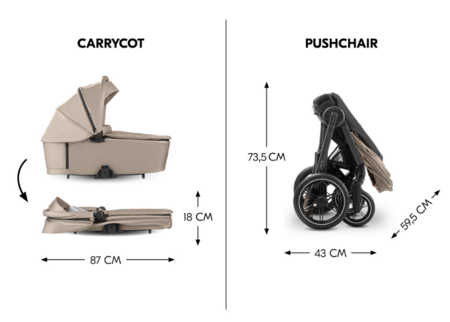 HAUCK universalus vežimėlis COMFORT N CARE AIR SET, Mocha, 165553 