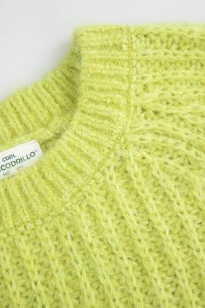 COCCODRILLO megztinis CRAFT PUNK GIRL JUNIOR, žalias, ZC5172101CGJ-030-134, 134 cm 