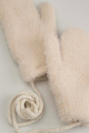 COCCODRILLO pirštinės ACCESSORIES WINTER GIRL, kreminės, ZC5360102AWG-002-XS, XS cm 
