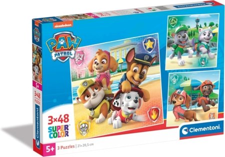 CLEMENTONI dėlionės Square Paw Patrol, 3x48 det.,  25301 