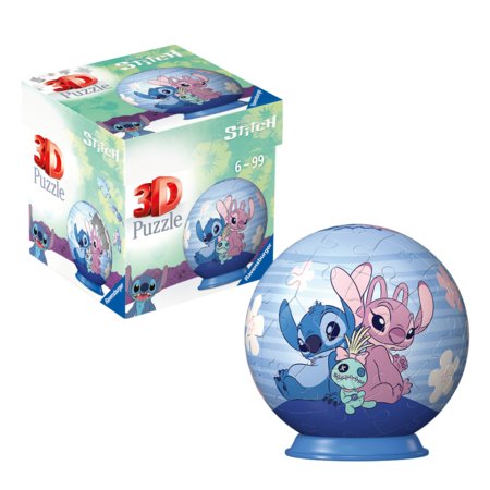 RAVENSBURGER 3D dėlionė Disney Stitch ir Angel, 54 det., 11599 