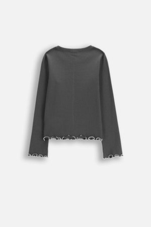 COCCODRILLO marškinėliai ilgomis rankovėmis, pilki, cm 