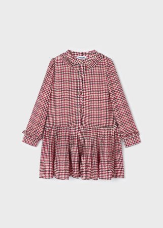 MAYORAL suknelė ilgomis rankovėmis 6H, raudona, 4928-26 