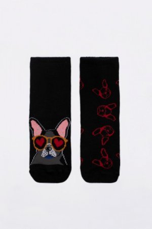 COCCODRILLO kojinės SOCKS GIRL, juodos, ZC1382207SOG-021 ZC1382207SOG-021-023