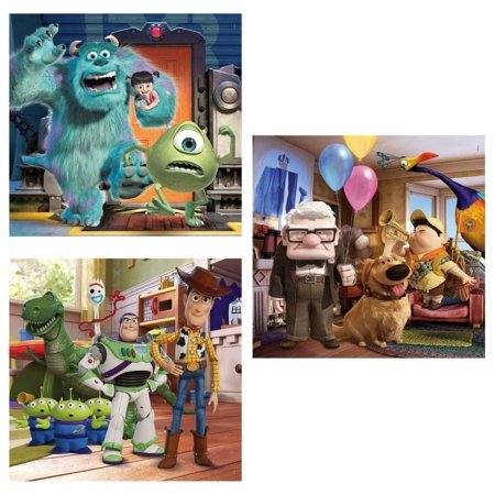 CLEMENTONI dėlionė Square Disney Pixar, 3x48 det., 25065 