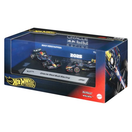 HOT WHEELS PREMIUM F1 Red Bull Max Verstappen ir Yuki Tsunoda bolidai (2 vnt.), JMM95 