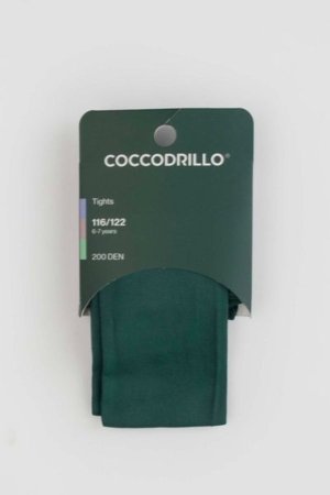 COCCODRILLO pėdkelnės TIGHT MICROFIBRE PLAIN, žalios, cm 