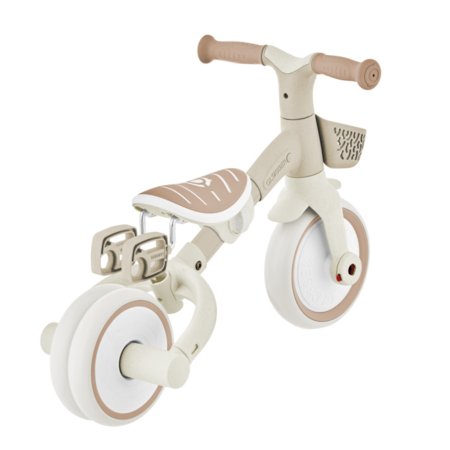 GLOBBER mokomasis triratukas Learning Trike, 3in1 Plus, kokosinis, 738-466 