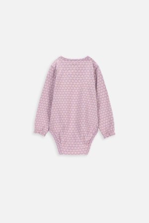 COCCODRILLO smėlinukas ilgomis rankovėmis SOFT ALPINE GIRL NEWBORN, violetinis, ZC3112102SGN-016 ZC3112102SGN-016-074