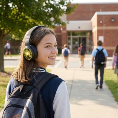 MINIONS šviečiančios Bluetooth ausinės, HMMN-BTLI-MINIONS 
