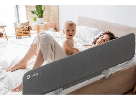 LIONELO sulankstoma apsauginė lovos tvorelė LORA, Grey stone, LO-LORA 