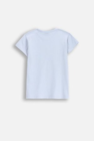 COCCODRILLO marškinėliai trumpomis rankovėmis EVERYDAY GIRL B, mėlyni, WC5143216VGB-036-164, 164 cm 