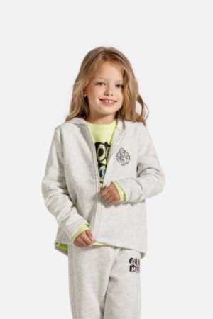 COCCODRILLO džemperis CARTOONS GIRL KIDS, pilkas, ZC4132601CGK-019-122, 122 cm 