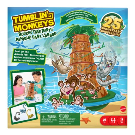 MATTEL GAMES stalo žaidimas Beždžionėlių Akrobačių Vakarėlis Medyje, HTW65 