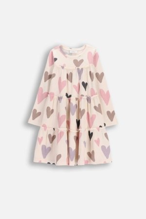 COCCODRILLO suknelė ilgomis rankovėmis, smėlio spalvos, WC6129101HGK-003-110, 110 cm 