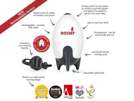 ROCKIT įkraunamas vežimėlio sūpuoklis ROCKER, ITEM01 