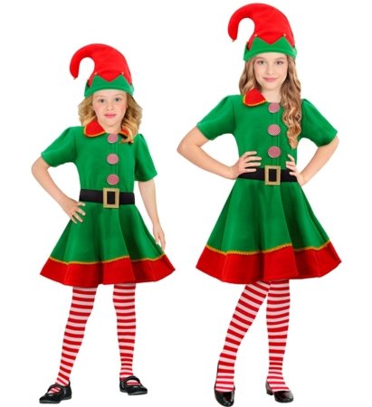 WIDMANN kostiumas Santa's Litlle Helper Elf, dydis (116 cm / 4-5 metai), 88995 