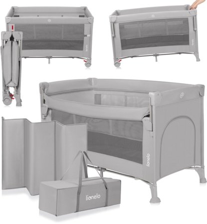 LIONELO lovelė-maniežas ELLEN, Grey concrete 