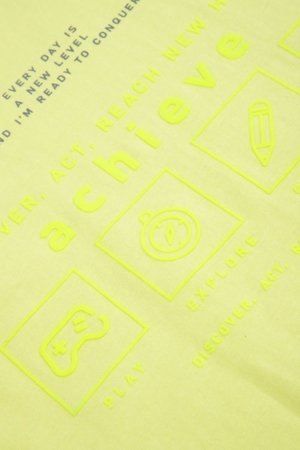 COCCODRILLO marškinėliai trumpomis rankovėmis, geltoni, WC6143203NBJ-004-164, 164 cm 