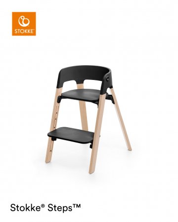 STOKKE maitinimo kėdutė STEPS™, black natural, 349708 349708