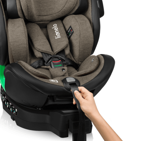 LIONELO automobilinė kėdutė HARMONY I-SIZE, Green olive leather, 40-150 cm., LO-HARMONY I-SIZE 