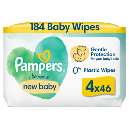 PAMPERS Drėgnos servetėlės Harmonie New Baby, 4x46, 184 vnt., 81783718 