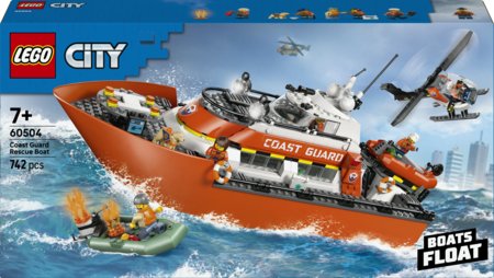 60504 LEGO® City pakrantės gelbėtojų kateris ir sraigtasparnis 