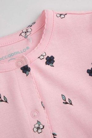 COCCODRILLO šliaužtinukas ilgomis rankovėmis, rožinis, dydis 