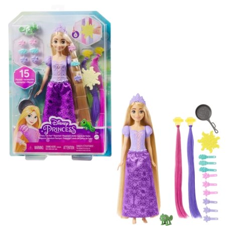DISNEY PRINCESS lėlė Rupunzelė su spalvų keitimo funkcija, HLW18 HLW18