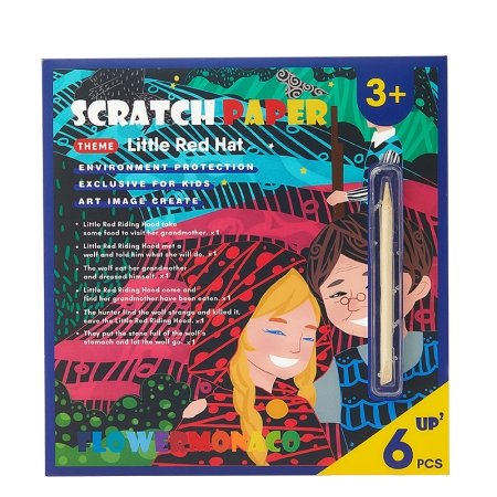 FLOWERMONACO nutrinamos kortelės Scratch Cards, Little Red Cap, 847375 