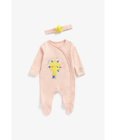 MOTHERCARE šliaužtinukas ilgomis rankovėmis ir galvos juosta, BB654 566884