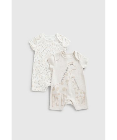 MOTHERCARE šliaužtinukas trumpomis rankovėmis, 2vnt., GF107 