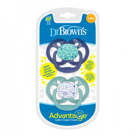 DR.BROWNS dvipusiai čiulptukai BLUE CHEMISTRY, 6-18 mėn., 2 vnt., PA22002-INTLX PA22002-INTLX