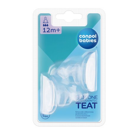 CANPOL BABIES žindukas silikoninis ortodontinis greitas, 12 mėn+, 2vnt., 18/127 18/127