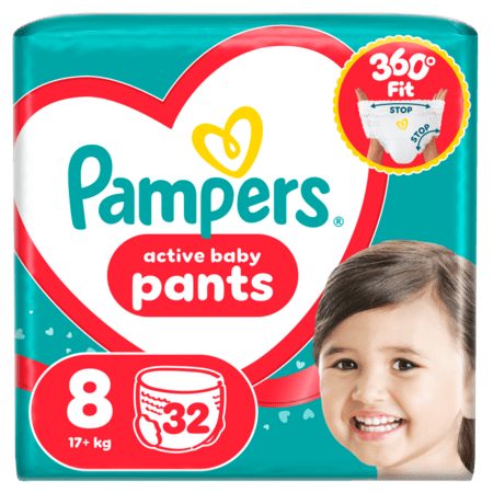 PAMPERS sauskelnės-kelnaitės, Jumbo dydis 8, 17+ kg, 32 vnt, 81772937 81772937