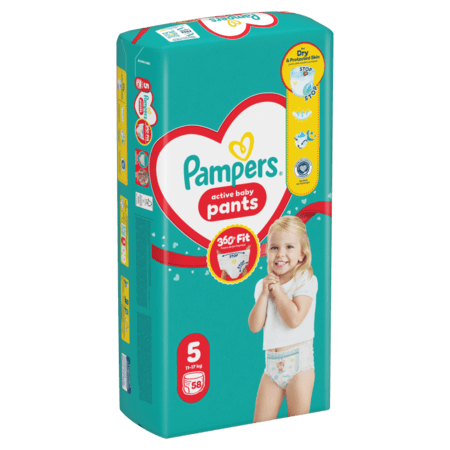 PAMPERS sauskelnės-kelnaitės Pants, 5 dydis, 11-17kg, 58 vnt., 80894800 