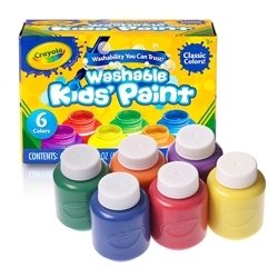CRAYOLA nuplaunami dažai, 6 vnt., 54-1204 