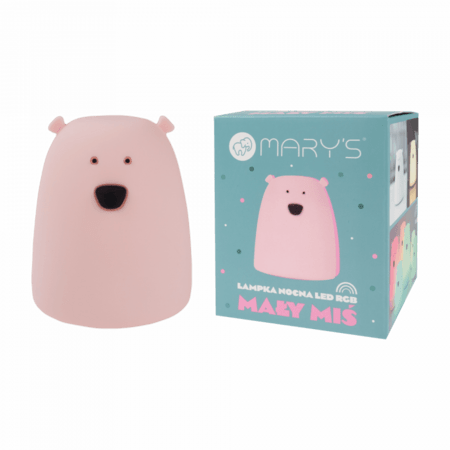 MARY'S LED naktinė lemputė SMALL BEAR, Pink, 8 cm., MW20784 