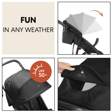 HAUCK sportinis vežimėlis RAPID 3 AIR, Black, 148594 