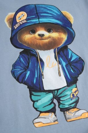 COCCODRILLO marškinėliai trumpomis rankovėmis, mėlyni, WC6143213VBA-014-104, 104 cm 