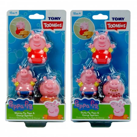 TOMY vonios žaislas Peppa Family Squirters, 3vnt., asort.,  E73105C/E73159/E73158 E73105C