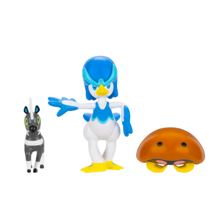POKEMON Blitzle, Kabuto ir Quaxwell veiksmo figūrėlės, 3 vnt, PKW4094 